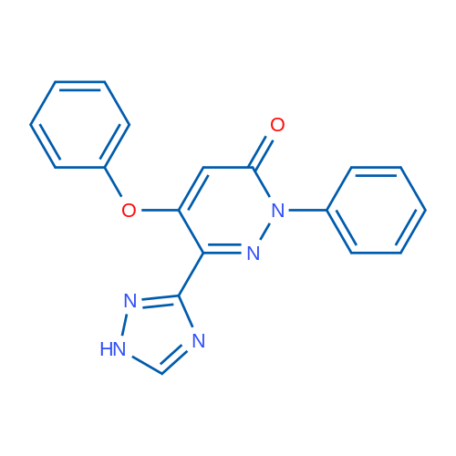 5-Phenoxy-2-phenyl-6-(1H-1,2,4-triazol-3-yl)-2,3-dihydropyridazin-3-one 1g