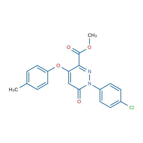 Methyl 1-(4-chlorophenyl)-4-(4-methylphenoxy)-6-oxo-1,6-dihydropyridazine-3-carboxylate 1g