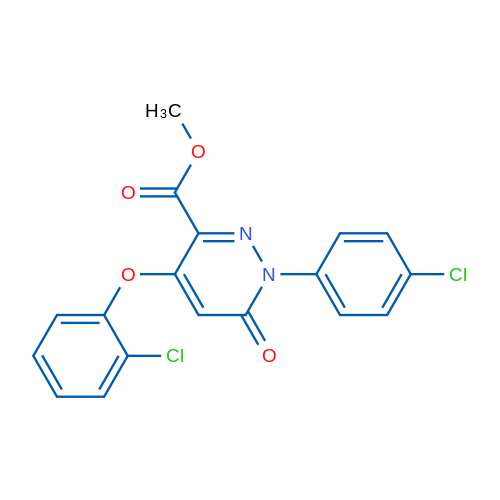 Methyl 4-(2-chlorophenoxy)-1-(4-chlorophenyl)-6-oxo-1,6-dihydropyridazine-3-carboxylate 1g