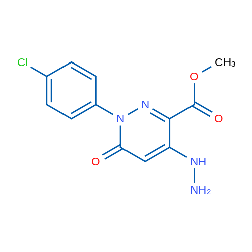 Methyl 1-(4-chlorophenyl)-4-hydrazinyl-6-oxo-1,6-dihydropyridazine-3-carboxylate 1g