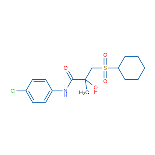 N-(4-Chlorophenyl)-3-(cyclohexanesulfonyl)-2-hydroxy-2-methylpropanamide 1g