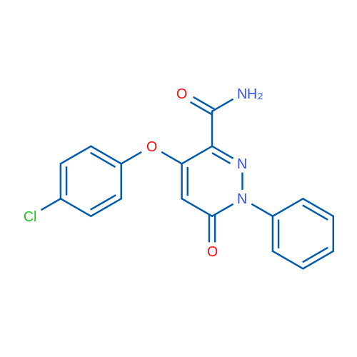 4-(4-Chlorophenoxy)-6-oxo-1-phenyl-1,6-dihydropyridazine-3-carboxamide 1g