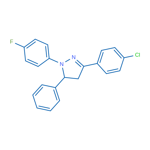 3-(4-Chlorophenyl)-1-(4-fluorophenyl)-5-phenyl-4,5-dihydro-1H-pyrazole 1g