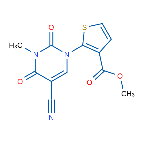Methyl 2-(5-cyano-3-methyl-2,4-dioxo-1,2,3,4-tetrahydropyrimidin-1-yl)thiophene-3-carboxylate 1g