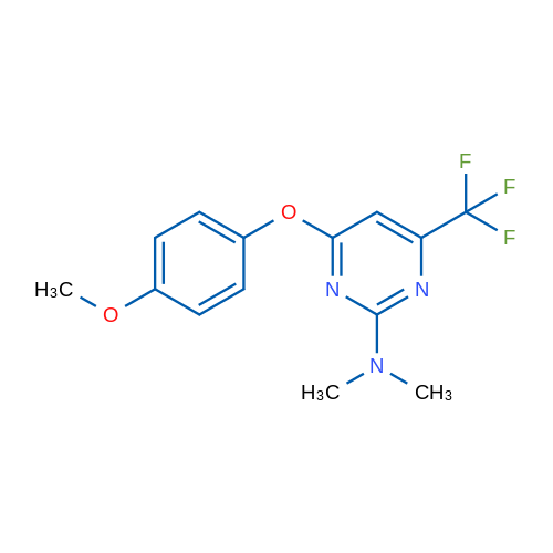 4-(4-Methoxyphenoxy)-N,N-dimethyl-6-(trifluoromethyl)pyrimidin-2-amine 1g