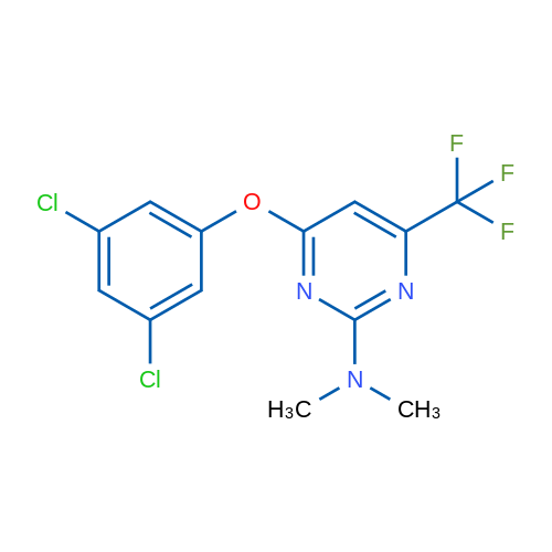 4-(3,5-Dichlorophenoxy)-N,N-dimethyl-6-(trifluoromethyl)pyrimidin-2-amine 1g