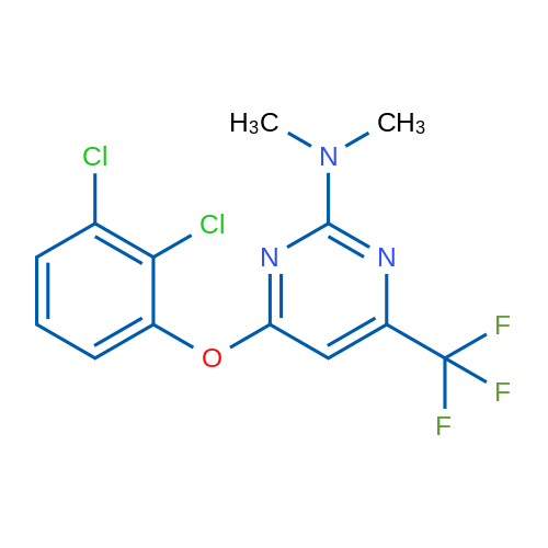 4-(2,3-Dichlorophenoxy)-N,N-dimethyl-6-(trifluoromethyl)pyrimidin-2-amine 1g