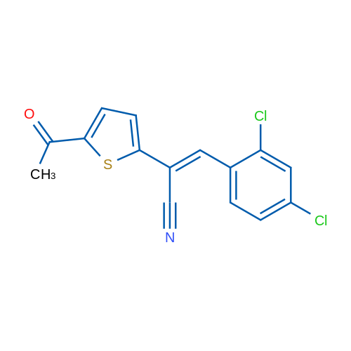 (2E)-2-(5-Acetylthiophen-2-yl)-3-(2,4-dichlorophenyl)prop-2-enenitrile 1g
