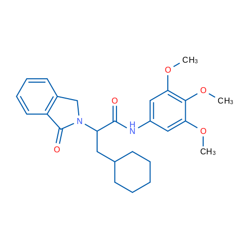 3-Cyclohexyl-2-(1-oxo-2,3-dihydro-1H-isoindol-2-yl)-N-(3,4,5-trimethoxyphenyl)propanamide 1g