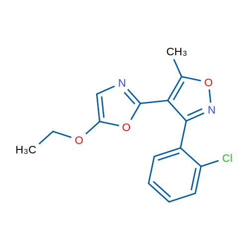 3-(2-Chlorophenyl)-4-(5-ethoxy-1,3-oxazol-2-yl)-5-methyl-1,2-oxazole 1g