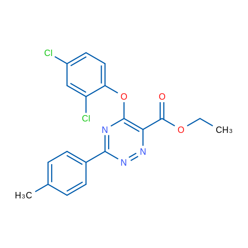 Ethyl 5-(2,4-dichlorophenoxy)-3-(4-methylphenyl)-1,2,4-triazine-6-carboxylate 1g