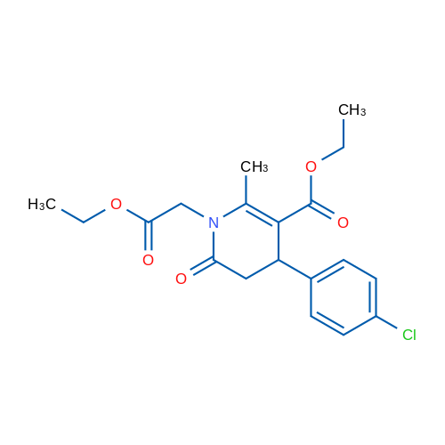 Ethyl 4-(4-chlorophenyl)-1-(2-ethoxy-2-oxoethyl)-2-methyl-6-oxo-1,4,5,6-tetrahydropyridine-3-carboxylate 10mg