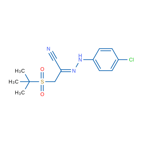 (E)-N-(4-Chlorophenyl)-1-(2-methylpropane-2-sulfonyl)methanecarbohydrazonoyl cyanide 1g