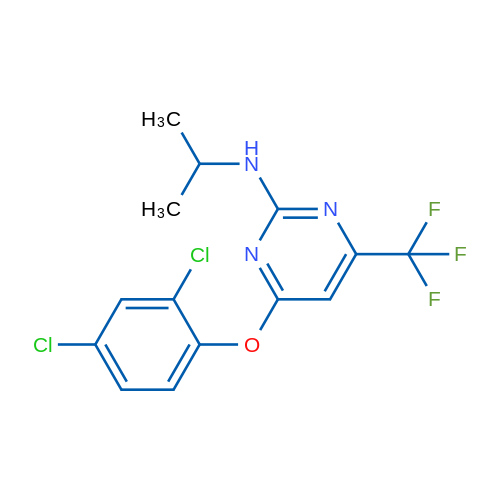 4-(2,4-Dichlorophenoxy)-N-(propan-2-yl)-6-(trifluoromethyl)pyrimidin-2-amine 1g