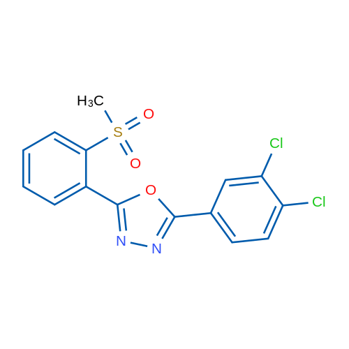2-(3,4-Dichlorophenyl)-5-(2-methanesulfonylphenyl)-1,3,4-oxadiazole 1g