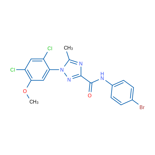 N-(4-Bromophenyl)-1-(2,4-dichloro-5-methoxyphenyl)-5-methyl-1H-1,2,4-triazole-3-carboxamide 1g
