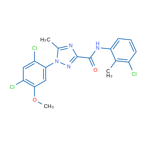 N-(3-Chloro-2-methylphenyl)-1-(2,4-dichloro-5-methoxyphenyl)-5-methyl-1H-1,2,4-triazole-3-carboxamide 1g