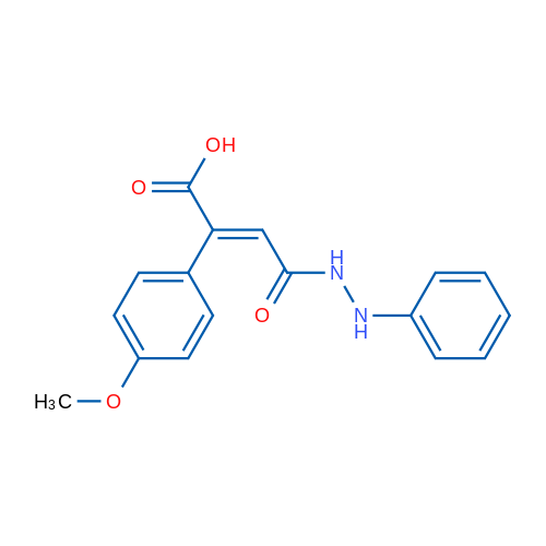 (2E)-2-(4-Methoxyphenyl)-3-(N'-phenylhydrazinecarbonyl)prop-2-enoic acid 1g