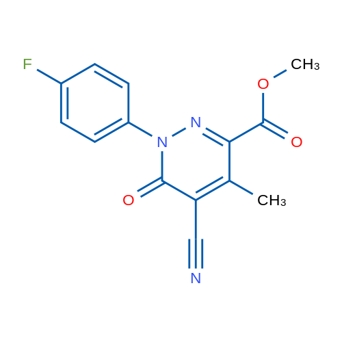Methyl 5-cyano-1-(4-fluorophenyl)-4-methyl-6-oxo-1,6-dihydropyridazine-3-carboxylate 1g