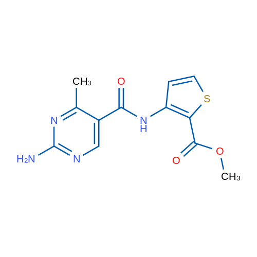 Methyl 3-(2-amino-4-methylpyrimidine-5-amido)thiophene-2-carboxylate 1g