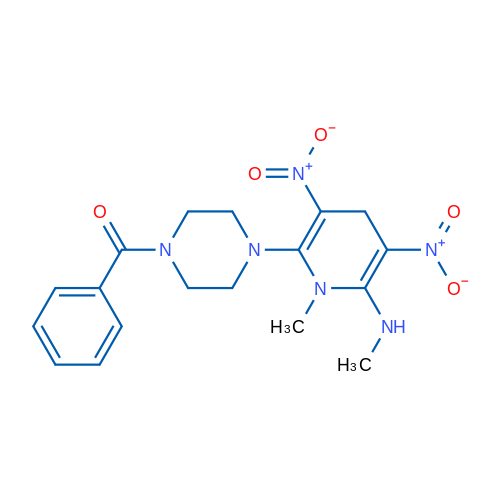 6-(4-Benzoylpiperazin-1-yl)-N,1-dimethyl-3,5-dinitro-1,4-dihydropyridin-2-amine 1g