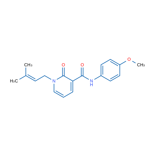 N-(4-Methoxyphenyl)-1-(3-methylbut-2-en-1-yl)-2-oxo-1,2-dihydropyridine-3-carboxamide 1g