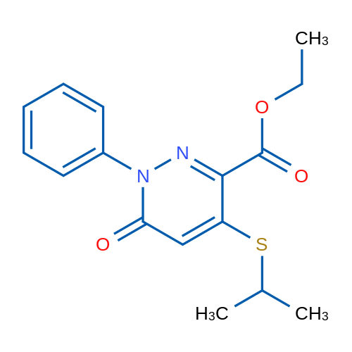 Ethyl 6-oxo-1-phenyl-4-(propan-2-ylsulfanyl)-1,6-dihydropyridazine-3-carboxylate 1g