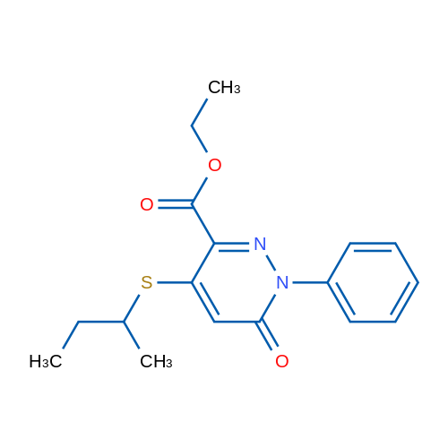 Ethyl 4-(butan-2-ylsulfanyl)-6-oxo-1-phenyl-1,6-dihydropyridazine-3-carboxylate 1g