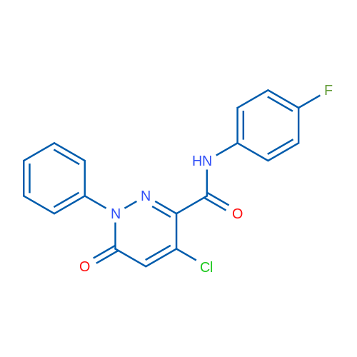 4-Chloro-N-(4-fluorophenyl)-6-oxo-1-phenyl-1,6-dihydropyridazine-3-carboxamide 1g