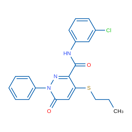 N-(3-Chlorophenyl)-6-oxo-1-phenyl-4-(propylsulfanyl)-1,6-dihydropyridazine-3-carboxamide 1g