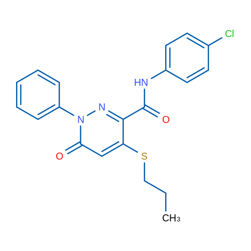 N-(4-Chlorophenyl)-6-oxo-1-phenyl-4-(propylsulfanyl)-1,6-dihydropyridazine-3-carboxamide 1g