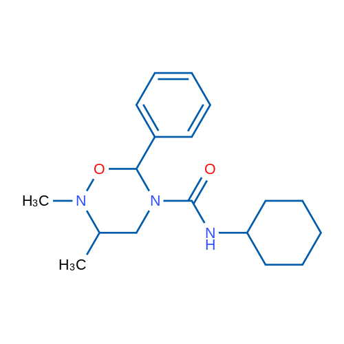 N-Cyclohexyl-2,3-dimethyl-6-phenyl-1,2,5-oxadiazinane-5-carboxamide 1g