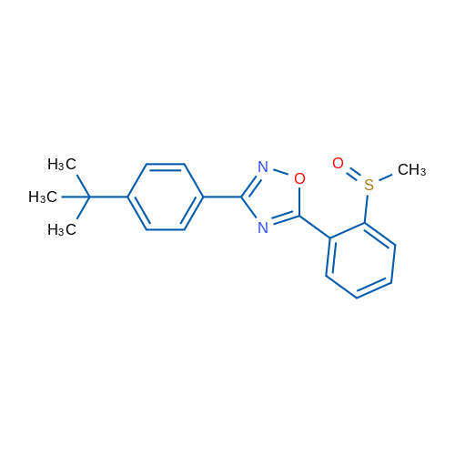 3-(4-tert-Butylphenyl)-5-(2-methanesulfinylphenyl)-1,2,4-oxadiazole 1g