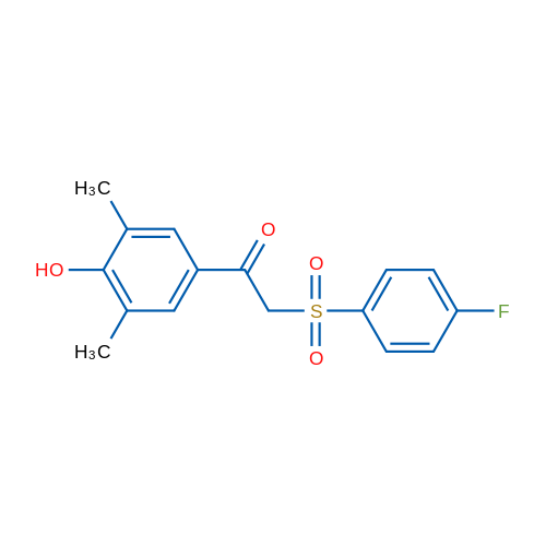 2-(4-Fluorobenzenesulfonyl)-1-(4-hydroxy-3,5-dimethylphenyl)ethan-1-one 1g