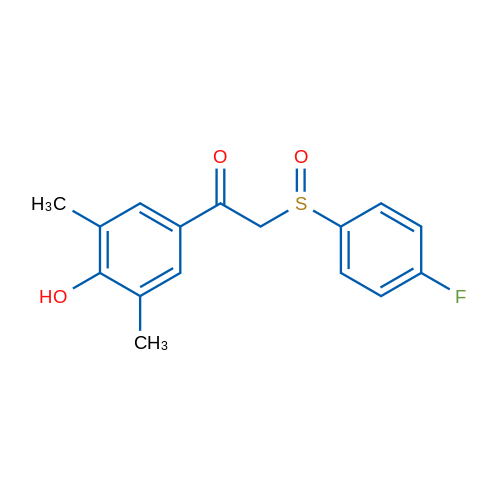 2-(4-Fluorobenzenesulfinyl)-1-(4-hydroxy-3,5-dimethylphenyl)ethan-1-one 1g