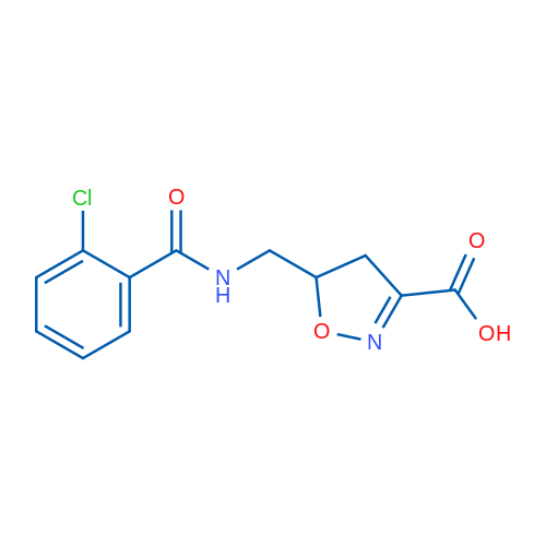 5-((2-Chlorobenzamido)methyl)-4,5-dihydroisoxazole-3-carboxylic acid 1g