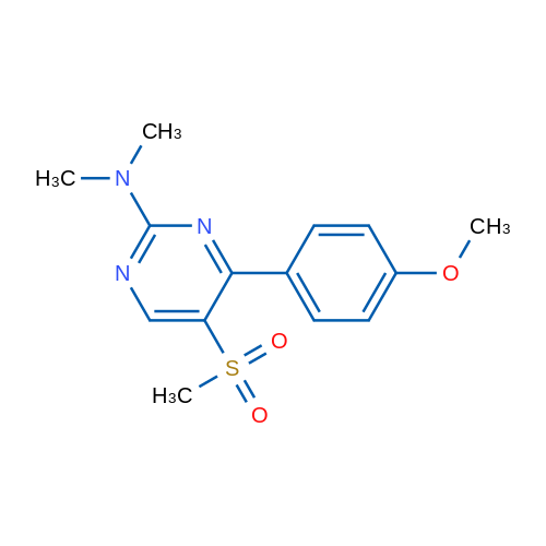 5-Methanesulfonyl-4-(4-methoxyphenyl)-N,N-dimethylpyrimidin-2-amine 1g