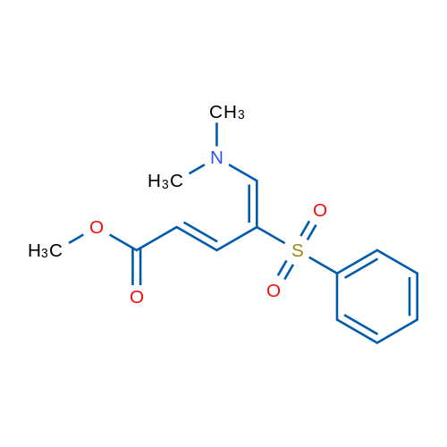 Methyl (2E,4E)-4-(benzenesulfonyl)-5-(dimethylamino)penta-2,4-dienoate 1g
