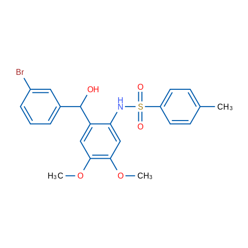 N-(2-((3-Bromophenyl)(hydroxy)methyl)-4,5-dimethoxyphenyl)-4-methylbenzenesulfonamide 1g