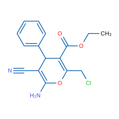 Ethyl 6-amino-2-(chloromethyl)-5-cyano-4-phenyl-4H-pyran-3-carboxylate 1g