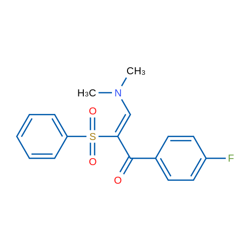 (2Z)-2-(Benzenesulfonyl)-3-(dimethylamino)-1-(4-fluorophenyl)prop-2-en-1-one 1g