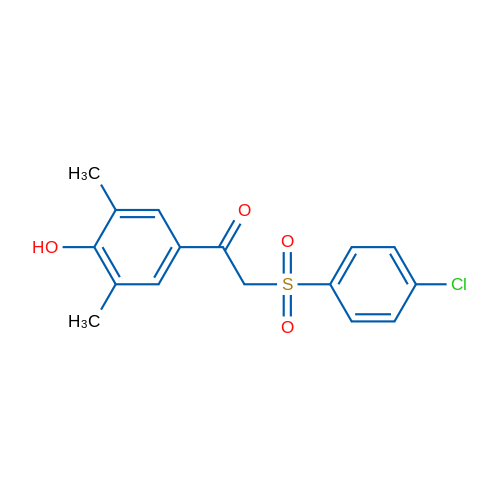 2-(4-Chlorobenzenesulfonyl)-1-(4-hydroxy-3,5-dimethylphenyl)ethan-1-one 1g