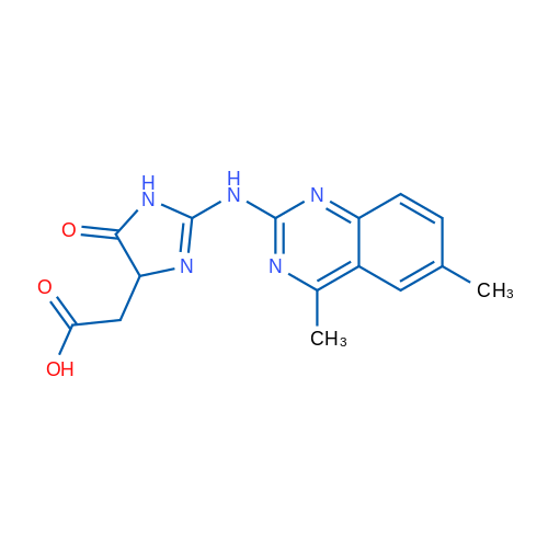 2-(2-((4,6-Dimethylquinazolin-2-yl)amino)-5-oxo-4,5-dihydro-1H-imidazol-4-yl)acetic acid 1g