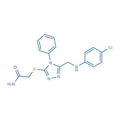 2-((5-(((4-Chlorophenyl)amino)methyl)-4-phenyl-4H-1,2,4-triazol-3-yl)thio)acetamide 1g