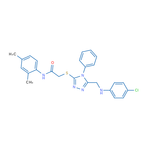 2-((5-(((4-Chlorophenyl)amino)methyl)-4-phenyl-4H-1,2,4-triazol-3-yl)thio)-N-(2,4-dimethylphenyl)acetamide 1g