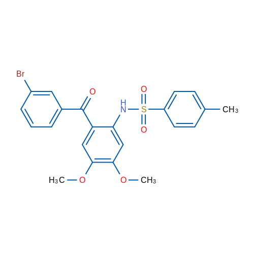 N-(2-(3-Bromobenzoyl)-4,5-dimethoxyphenyl)-4-methylbenzenesulfonamide 1g
