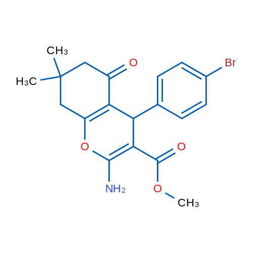 Methyl 2-amino-4-(4-bromophenyl)-7,7-dimethyl-5-oxo-5,6,7,8-tetrahydro-4H-chromene-3-carboxylate 1g