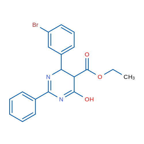 Ethyl 4-(3-bromophenyl)-6-hydroxy-2-phenyl-4,5-dihydropyrimidine-5-carboxylate 1g