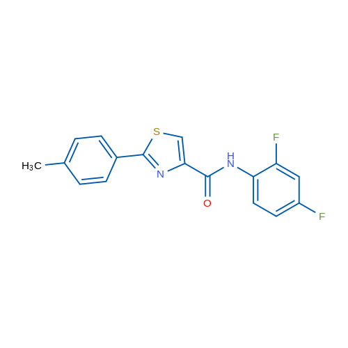 N-(2,4-Difluorophenyl)-2-(4-methylphenyl)-1,3-thiazole-4-carboxamide 1g
