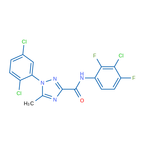 N-(3-Chloro-2,4-difluorophenyl)-1-(2,5-dichlorophenyl)-5-methyl-1H-1,2,4-triazole-3-carboxamide 1g